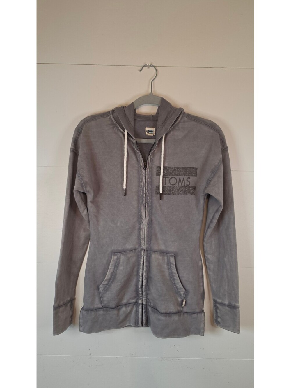 EUC TOMS Women's stone washed full zip jacket, size XS. #88